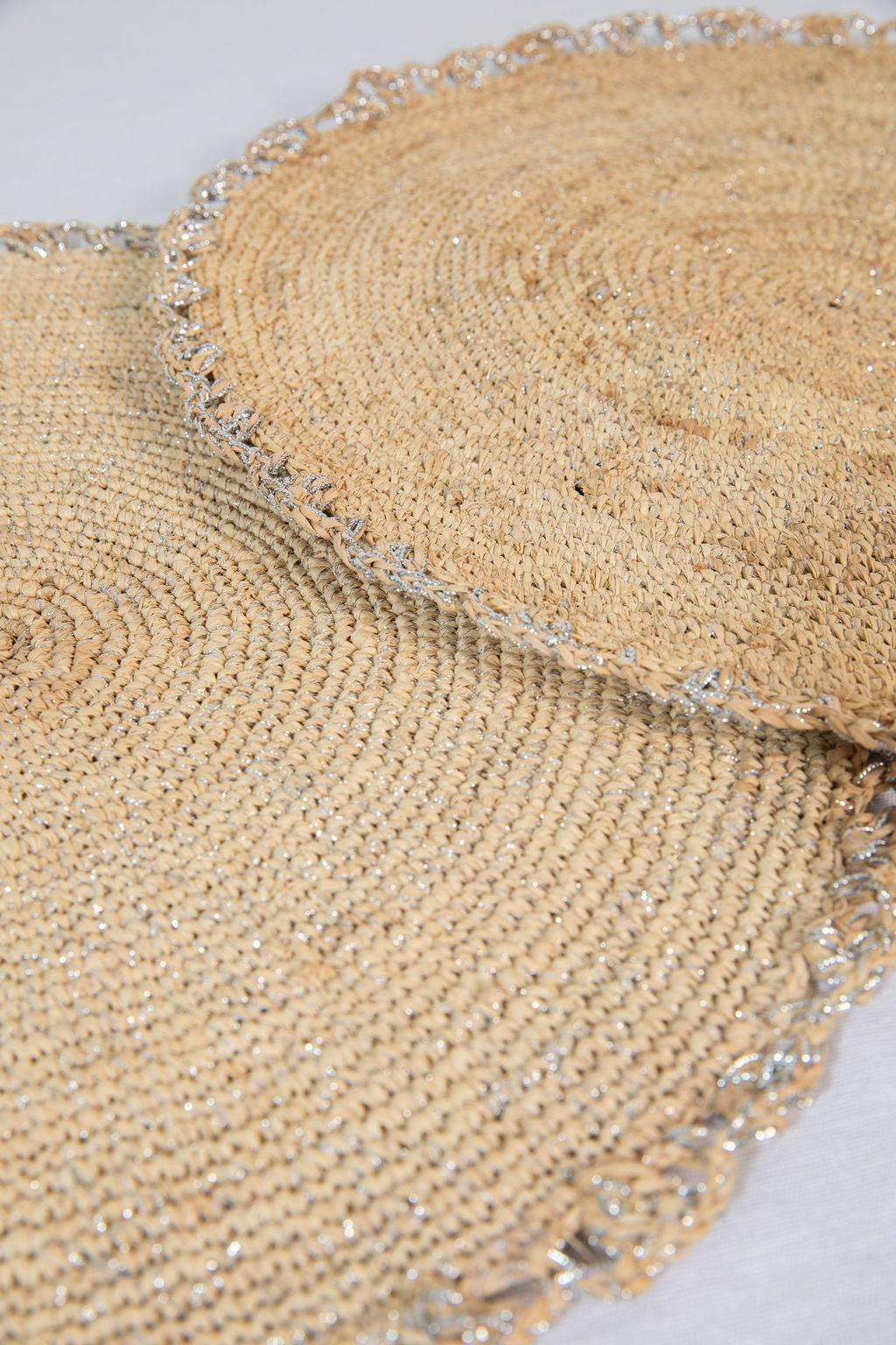 natural raffia woven tabletop