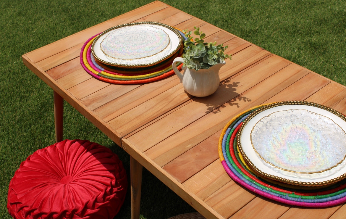 raffia dining tableware