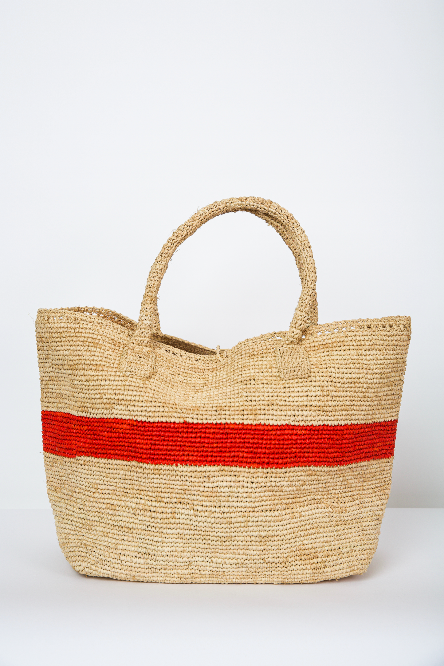 The Woven Stripe Tote in Parrot