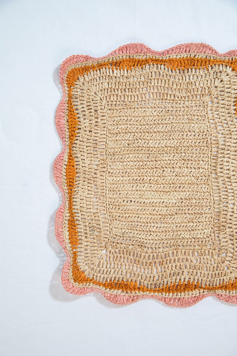 Pink & orange edge placemat