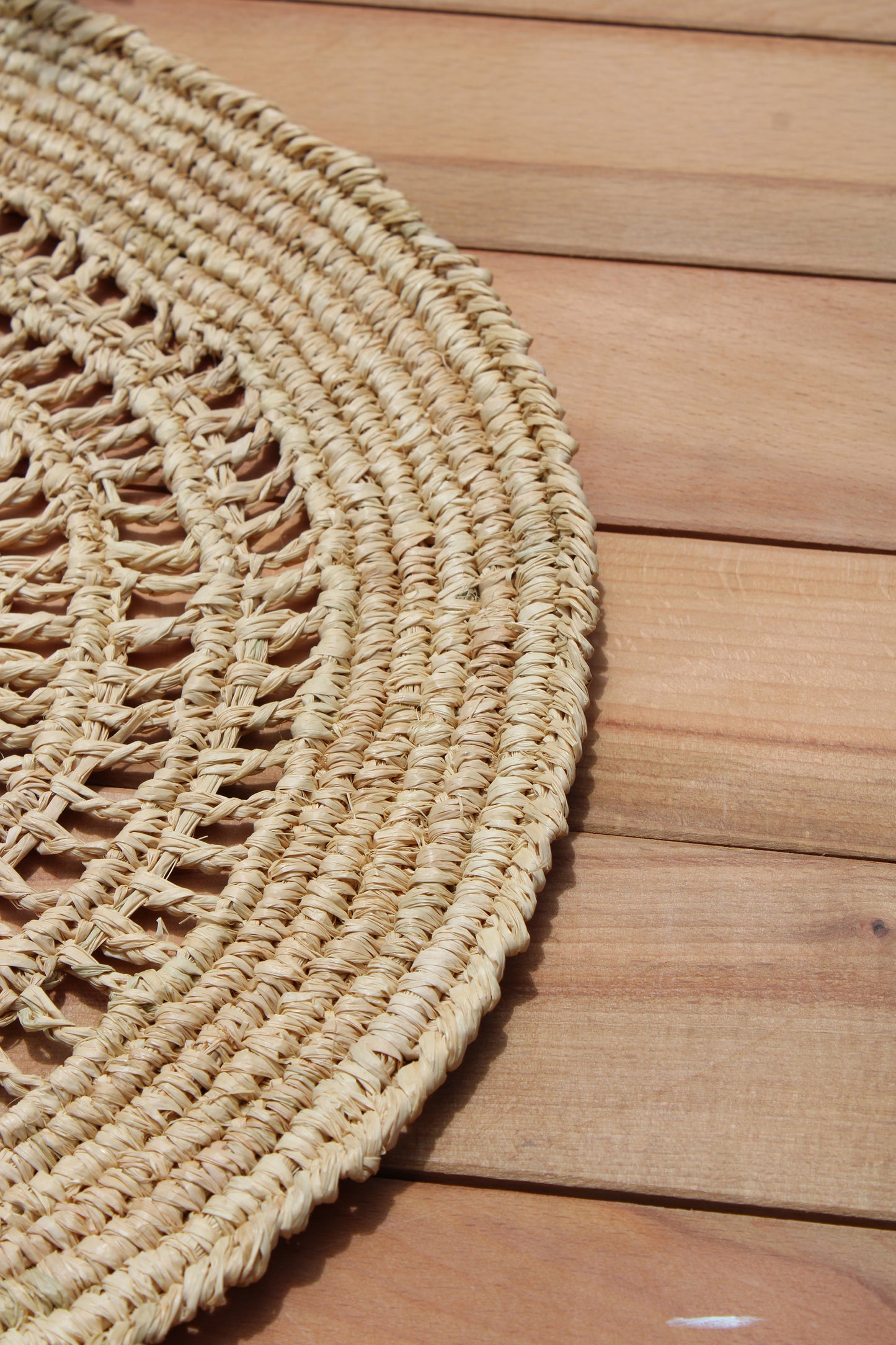 crochet boho natural tabletop