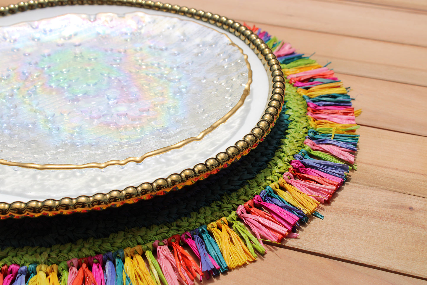 multicolor edge tabletop