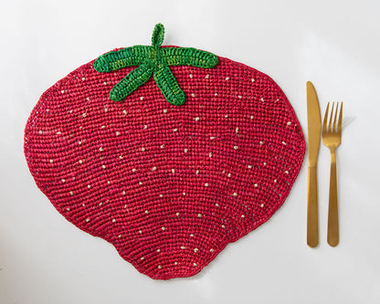 handmade crochet raffia tabletop