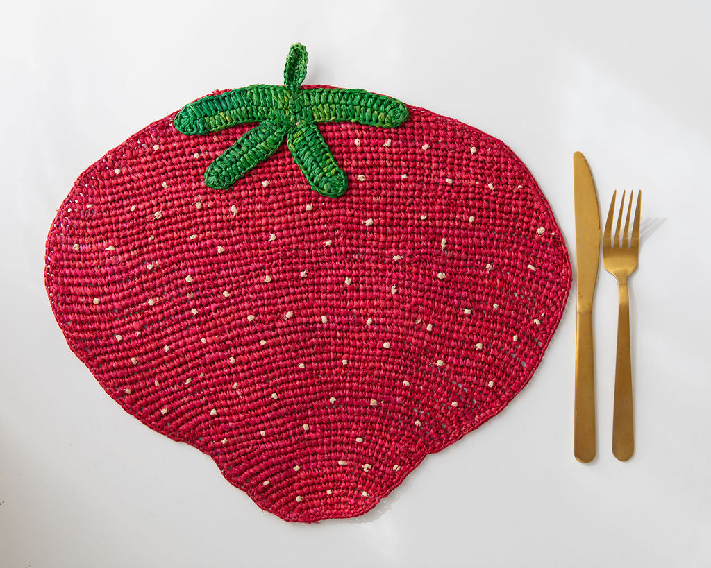 Placemat - Strawberry Bunches - Adorn Goods