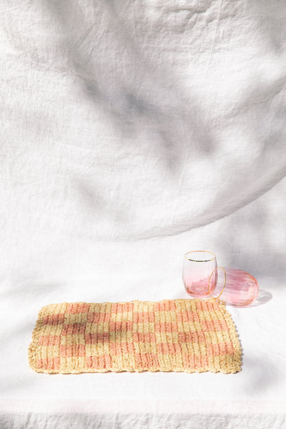 Pink Checkered Rectangular Placemats