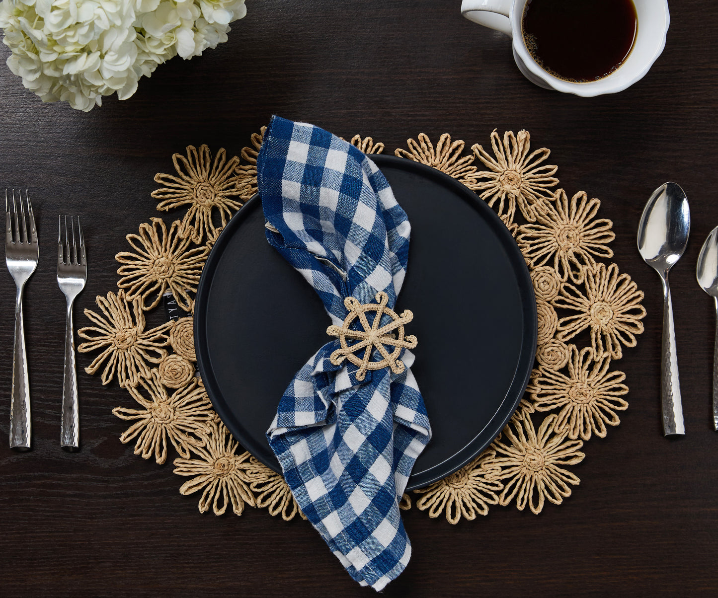 Flower Raffia Tabletop Placemat