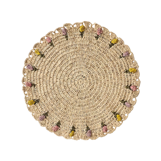 Handwoven Multicolor Tulip Placemat
