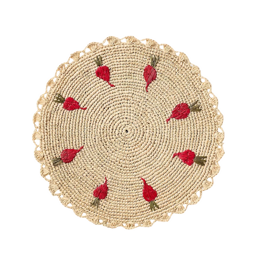 Handwoven Radish Placemat