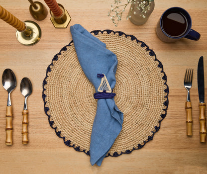 Coastal Sailboat Napkin Rings (Set of 4) – 2.75” Handwoven Iraca Palm, Artisan-Made Nautical Table Decor
