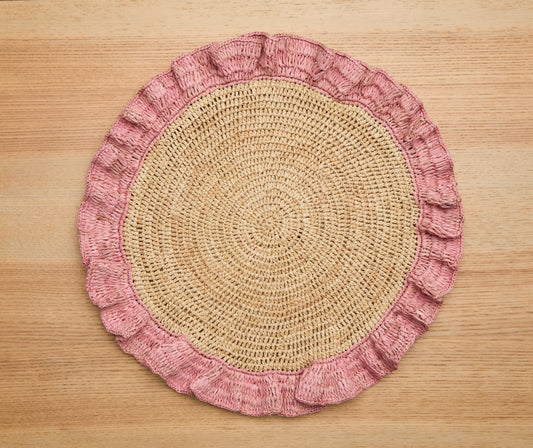 Handwoven Raffia Placemat – Boho Chic Table Décor