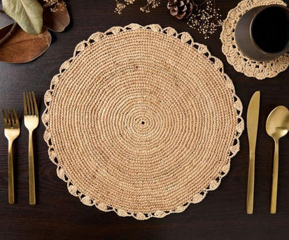 Round Raffia Table Mat