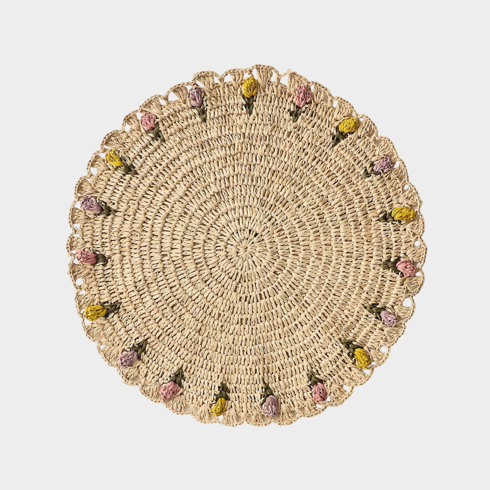 Handwoven Multicolor Tulip Placemat