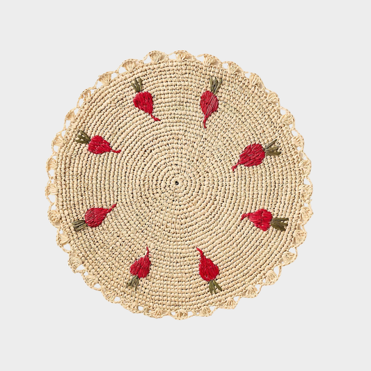 Handwoven Radish Placemat