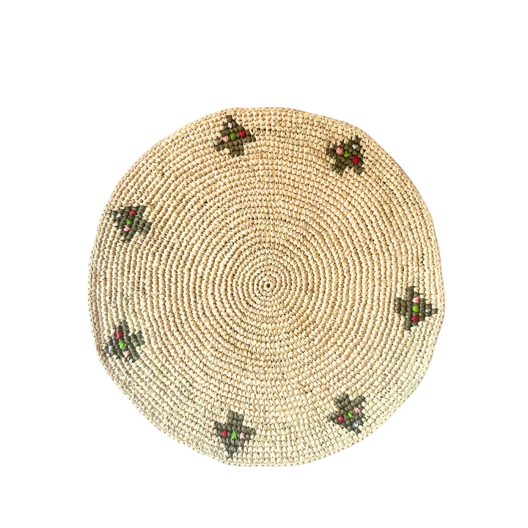 Woven Christmas Tree Raffia Placemat