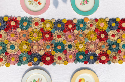 Woven Floral Table Runner