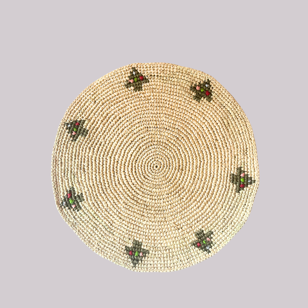 Woven Christmas Tree Raffia Placemat