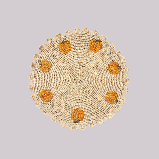 Handwoven Pumpkin Placemat