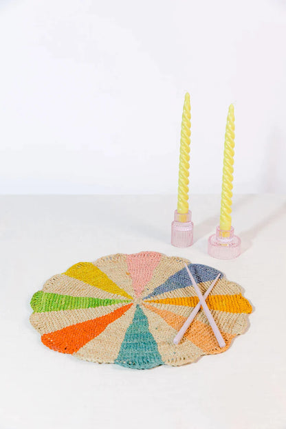 pinwheel round placemat