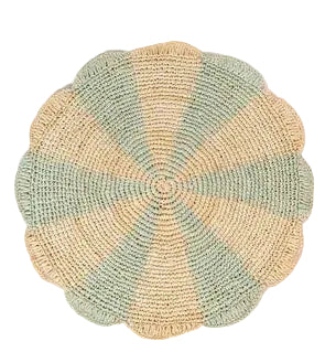 crochet raffia tabletop
