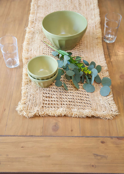 handwoven natural table top