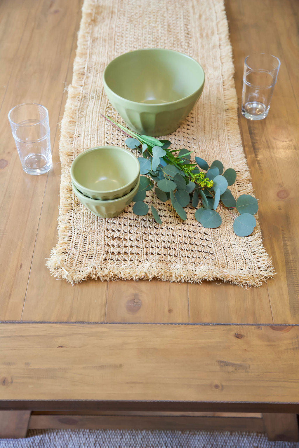 raffia boho tableware