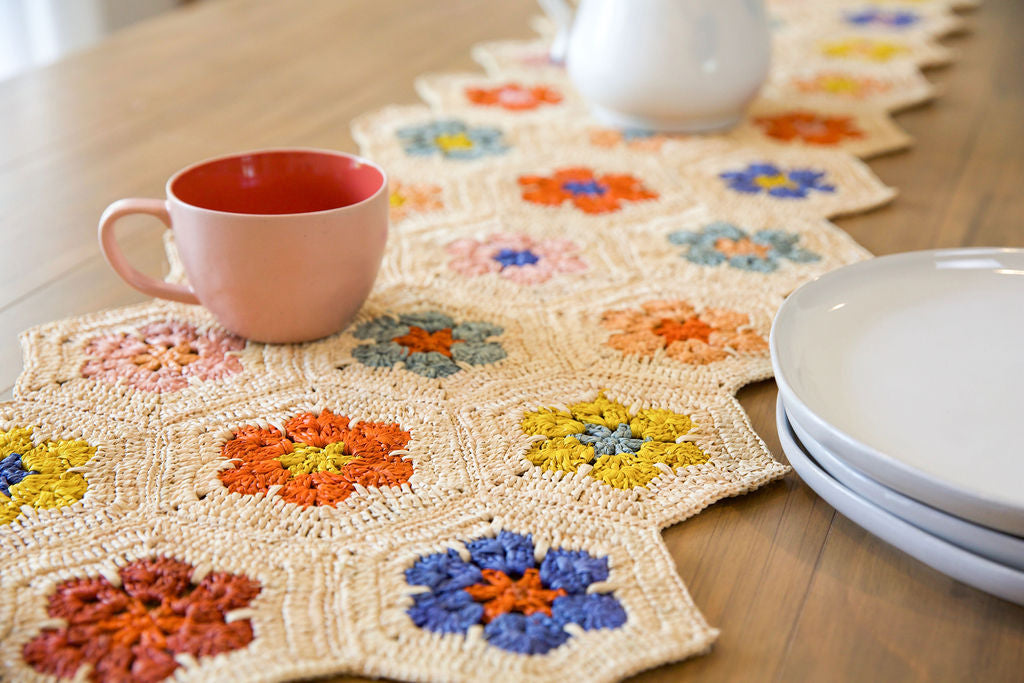 Raffia table runner