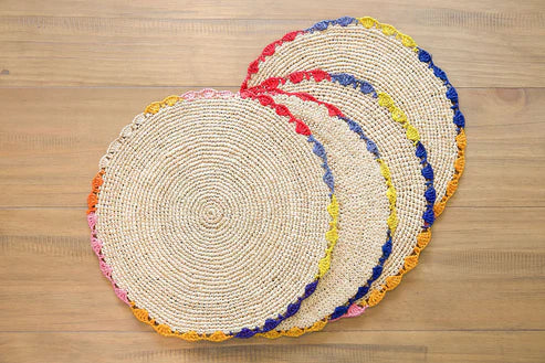 natural raffia woven placemat