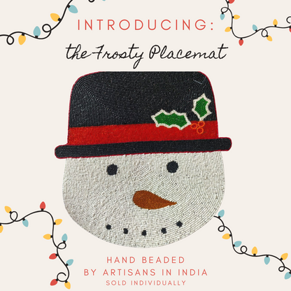 Frosty Snowman Placemat, Christmas Placemat, Snowman Placemat