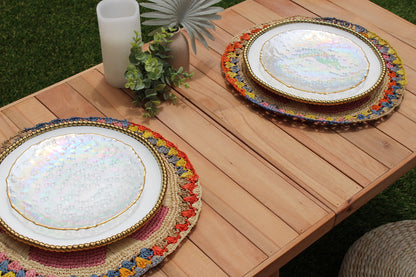 raffia dining tableware