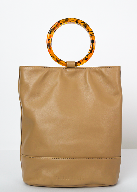 The Dolly Bucket Tote in Cappuccino