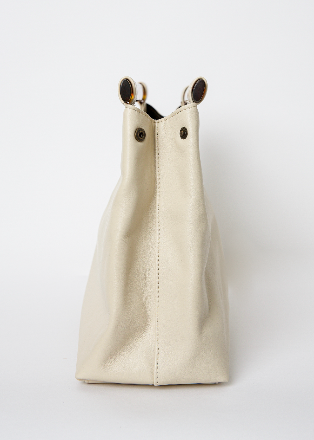 White nappa leather Eloise handbag / tote
