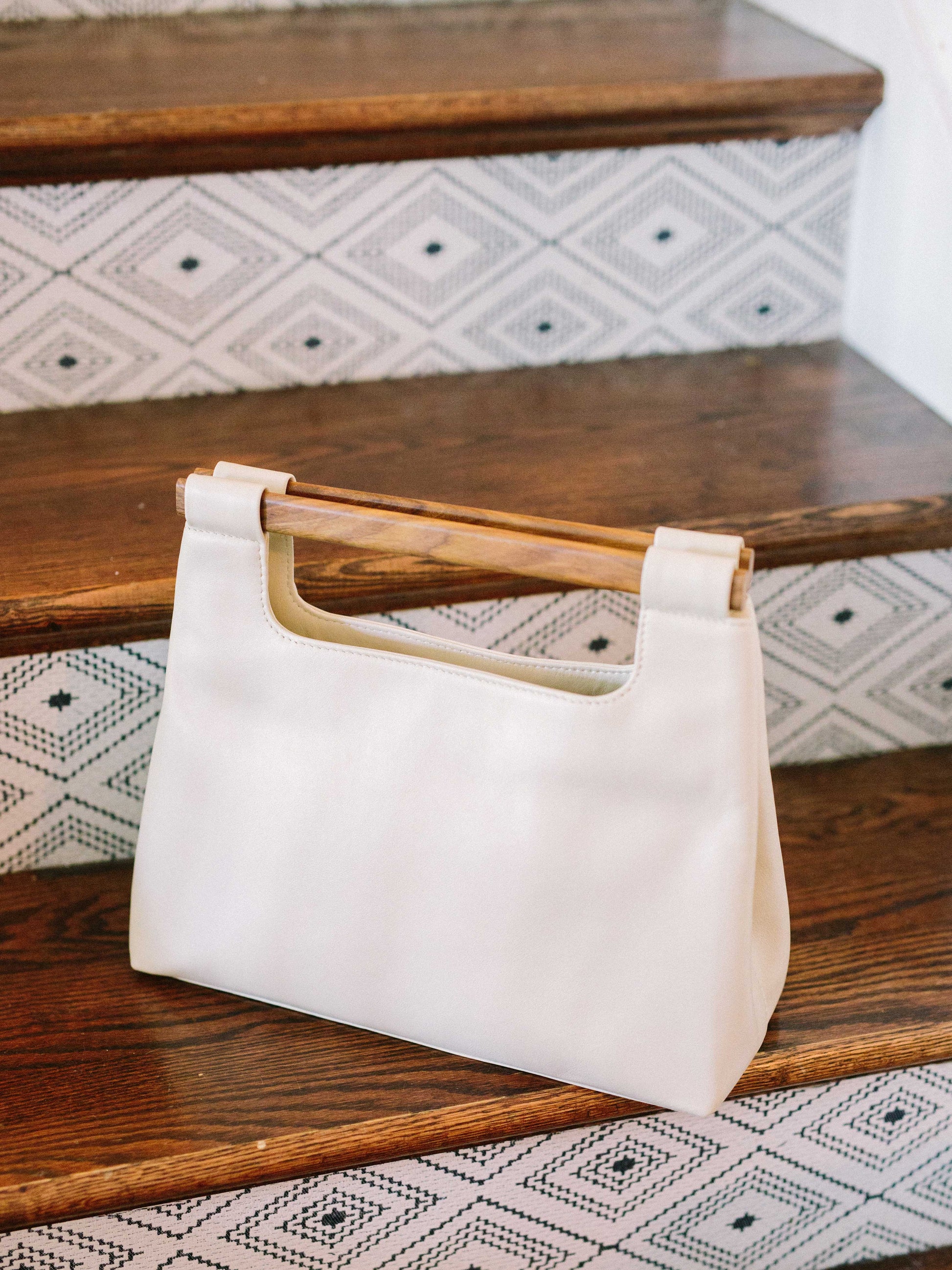 Leather Tote Bags, White Wood Bucket Tote