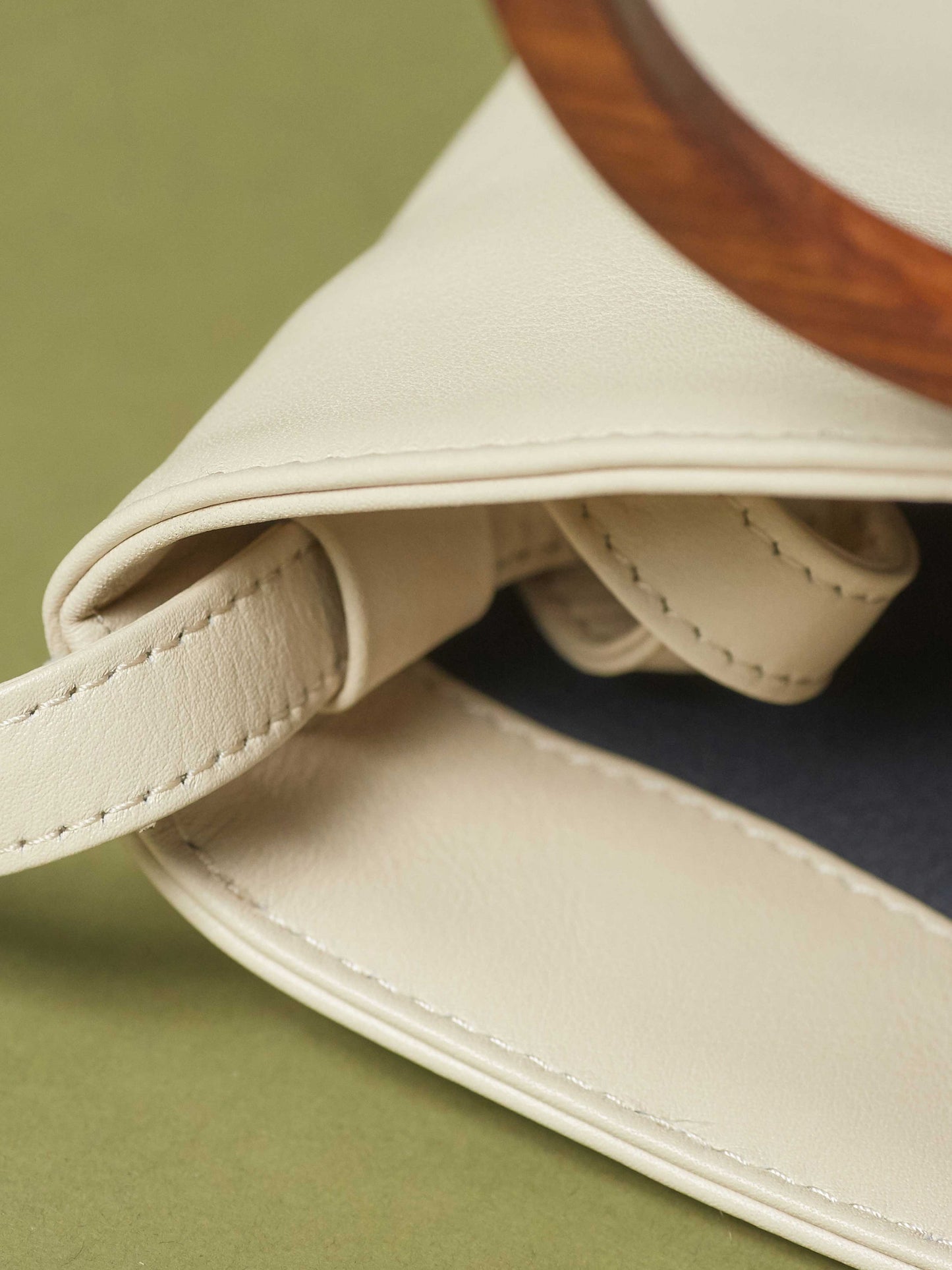 White Leather Tote and Crossbody Handbag by Payton James: Nashville Handbag Designer inside of bag