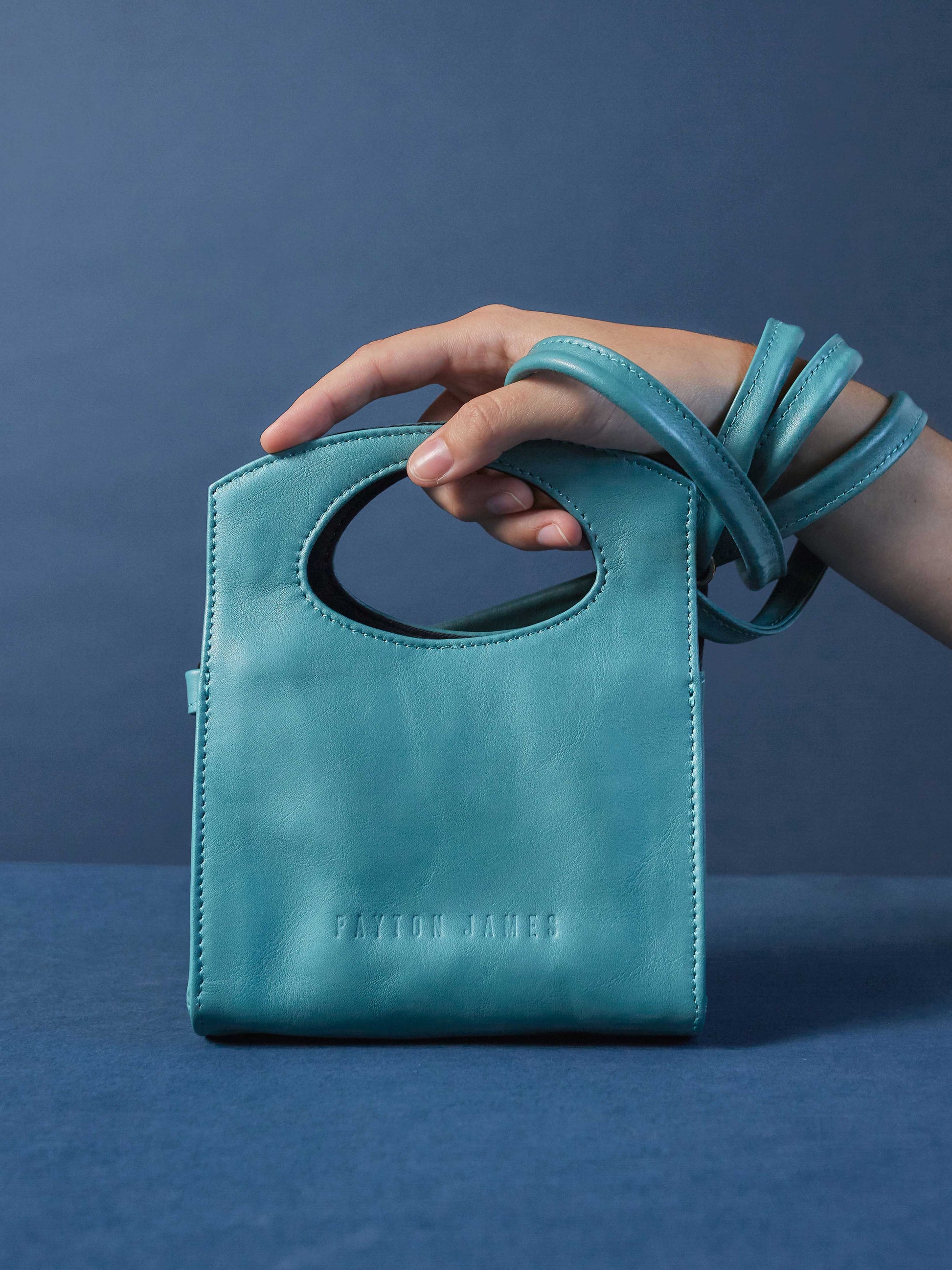 Leather-Crossbody Handbag- emerald Color-by-PaytonJames-Nashville-designer.