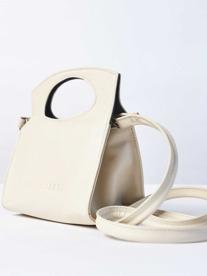 Leather- Crossbody Handbag- Pearl White Color-by-PaytonJames-Nashville-designer.