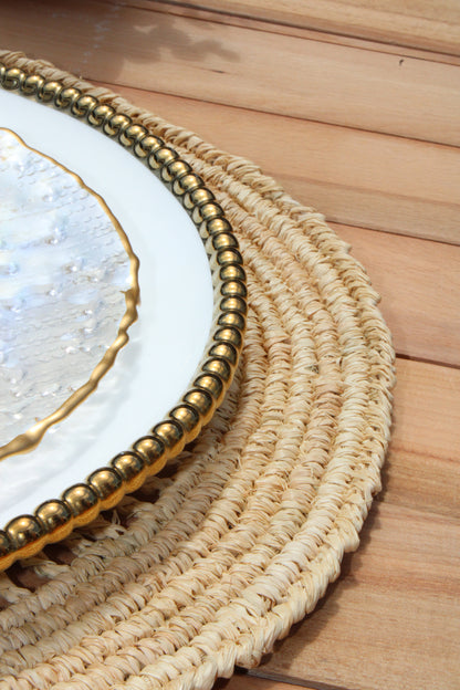 round raffia placemat