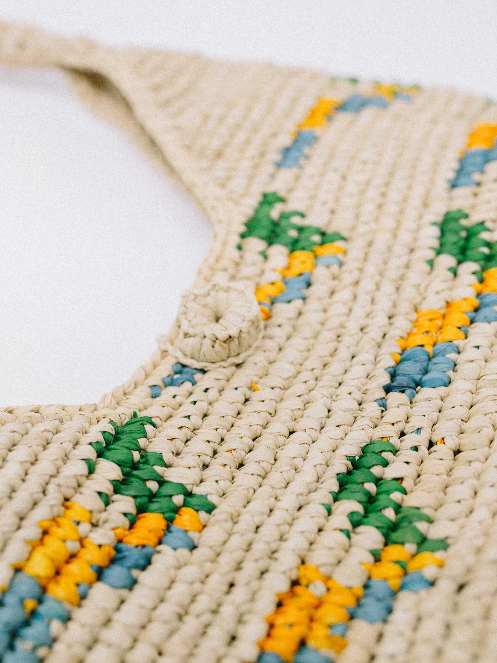 Straw Hobo Bag - close up of material- by Payton James Nashville Handbag designer