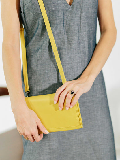 Travel wallet yellow passport wallet payton James
