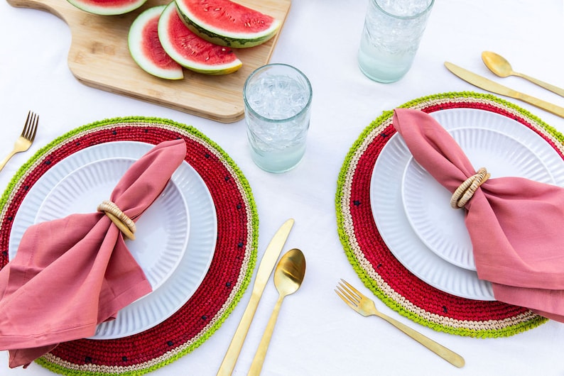 watermelon dining tableware