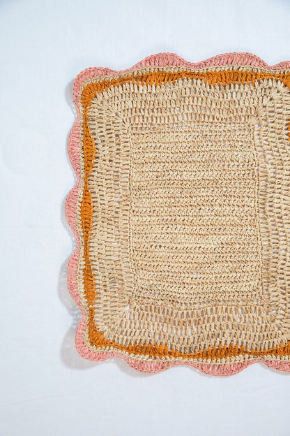 Pink & orange edge placemat