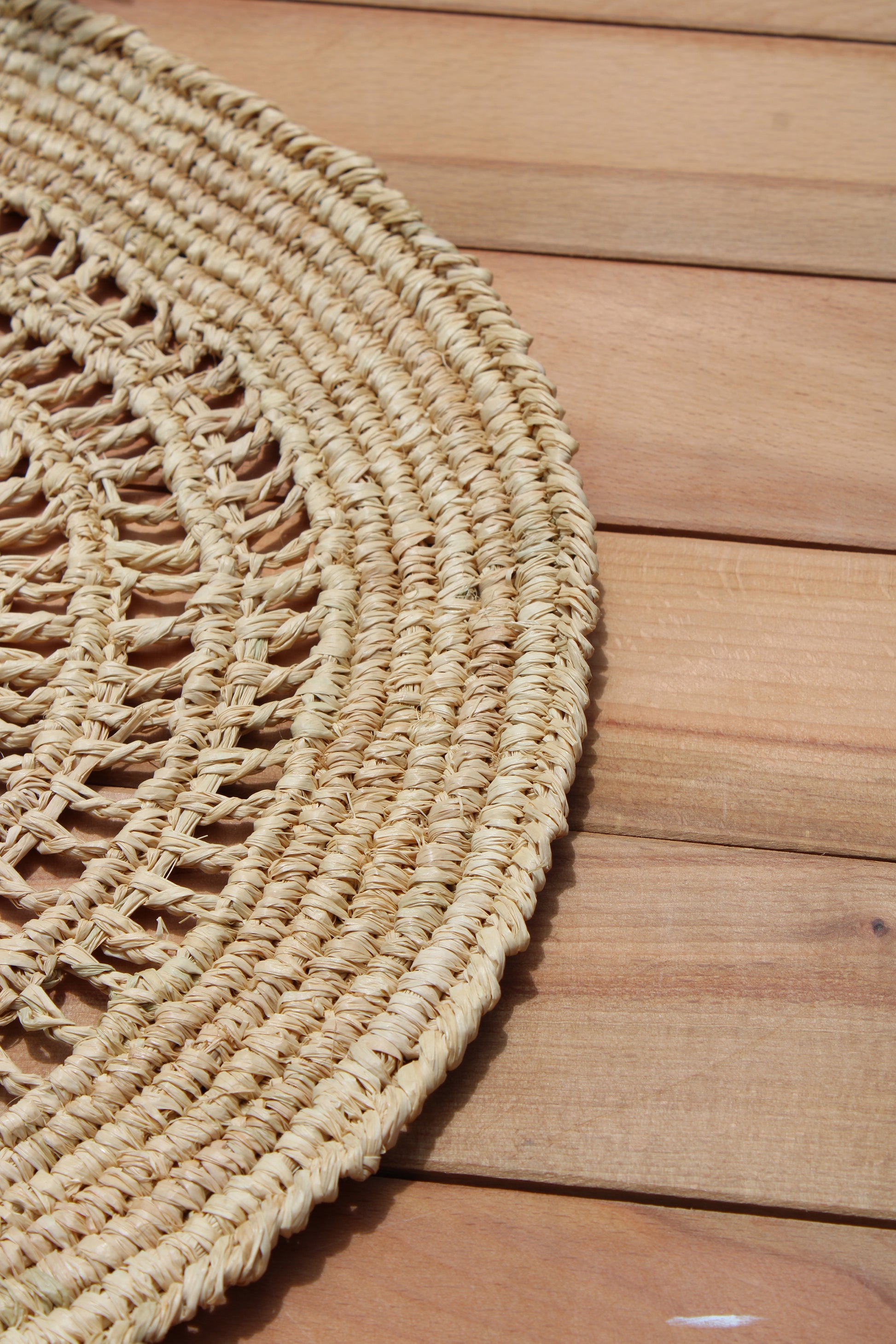 crochet boho natural tabletop